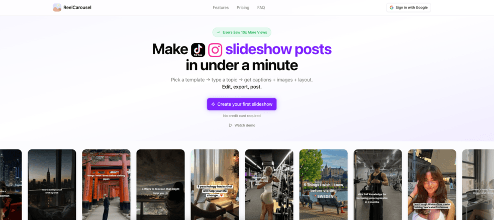 ReelCarousel screenshot